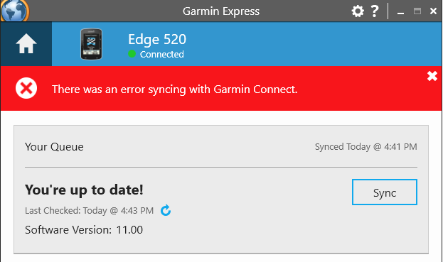 garmin express cannot connect to background service